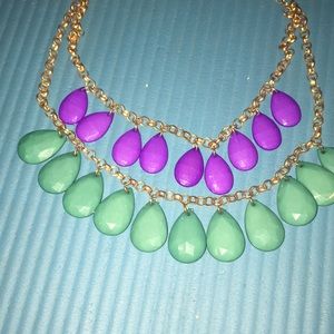 Teal and purple necklace
